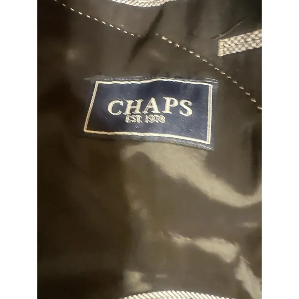 Chaps Black Wool Two‑Button Blazer Sport Coat Men's Medium